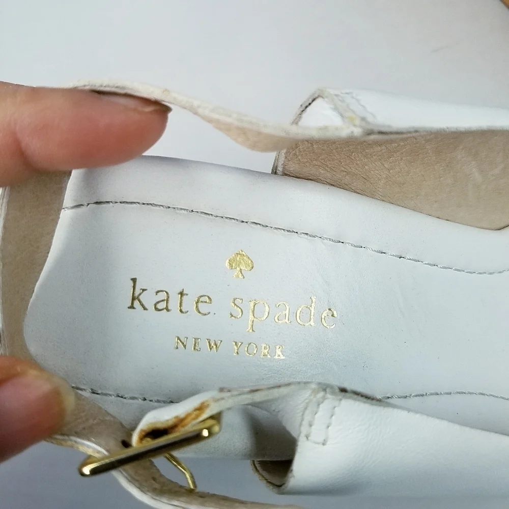 🌸 Kate Spade | White Wedge Espadrilles 9‎